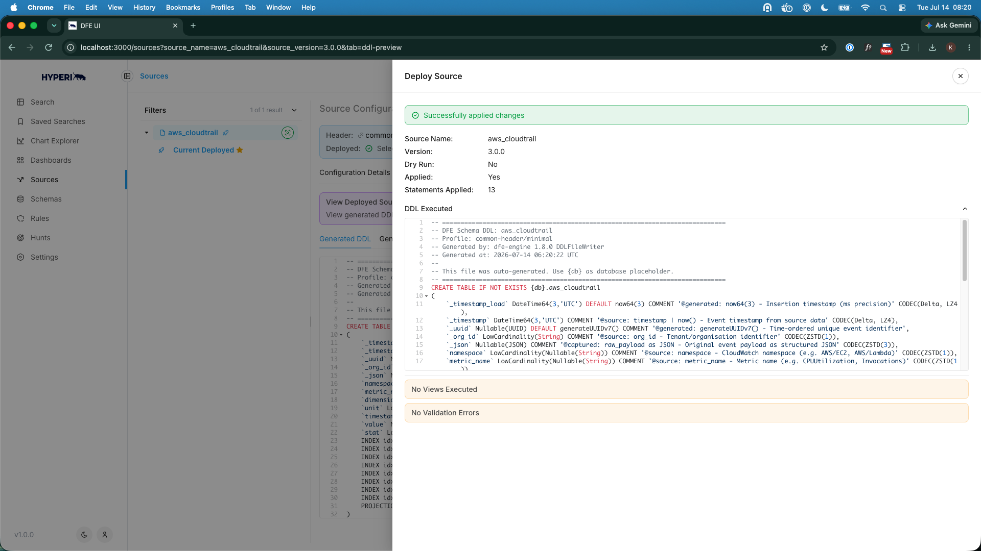 Deploy Schema